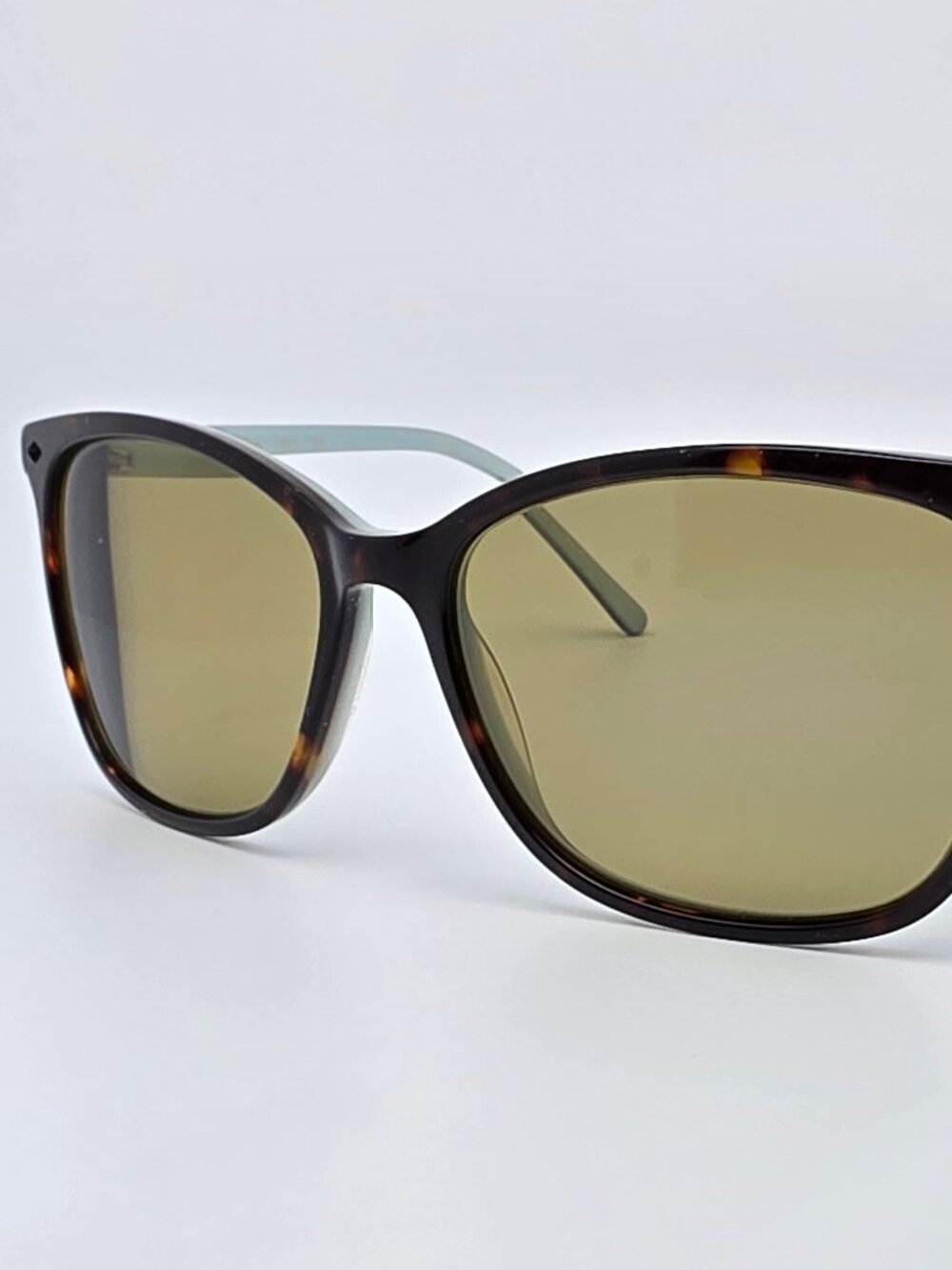 Via Spiga 350-S 550 Dark Tortoise on Blue Cat Eye Eyeglasses Frame 55-16-135